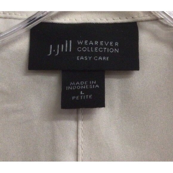 J.Jill Women’s Wearever Easy-Care Blazer Vest Beige Size Large Petite - Picture 7 of 9